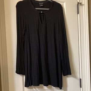 New Direction Black Long Sleeve Relaxed Tunic/Dress